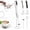 White, variant on QOPR Handheld Electric Milk Frother, Rechargeable Frother Handheld with 2 Whisk Attachments, Matcha Whisk and Drink Mixer for Coffee, Latte, Cappuccino,Green