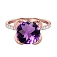 thumbnail image 2 of 2.30 Ct. Ttw Diamond And Cushion Cut Amethyst Ring In 10K Rose Gold, 2 of 7