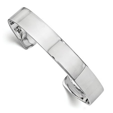 Sterling Silver 6.5in Rhodium-plated Just Like Mommy Polished Cuff Child's Bangle Bracelet