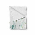 thumbnail image 2 of Spring Soft Flannel Fleece Blanket, Silhouette Dandelion Floral Foliage Seasonal Blooms Botany Eco Illustration, Cozy Plush for Indoor and Outdoor Use, 50" x 60", Khaki Almond Green, by Ambesonne, 2 of 6