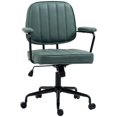 thumbnail image 1 of Vinsetto Chaise de Bureau à Domicile, Chaise de Bureau en Microfibre avec Roues Pivotantes, Hauteur Réglable et Fonction d'Inclinaison, Vert, 1 of 4