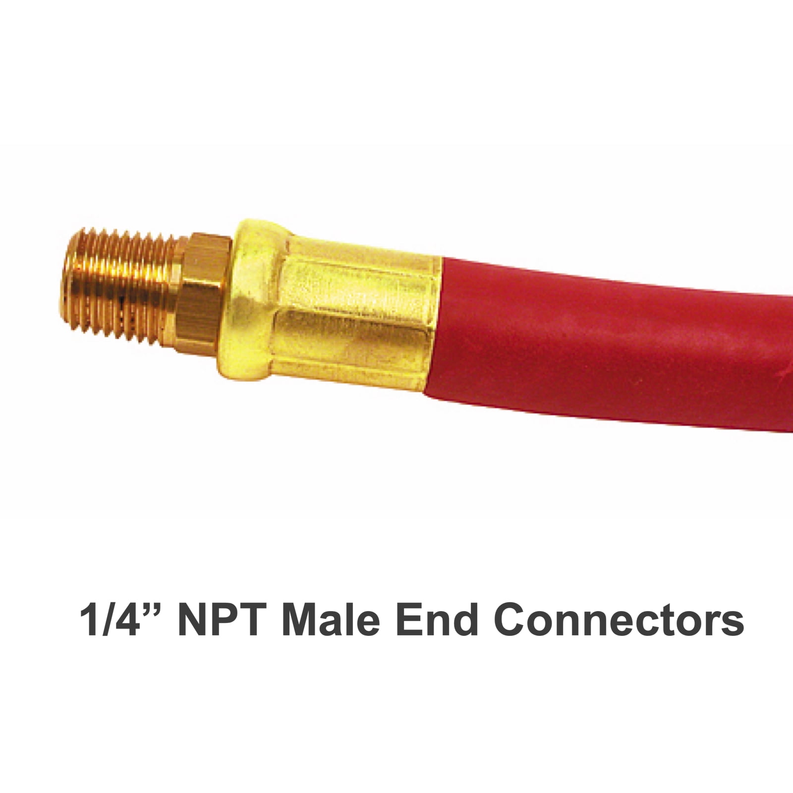 Rema Tip Top Reinforced 3/8 in Air Hose, 1/4 in NPT Male End, 25 feet Long Tire Shop Hose