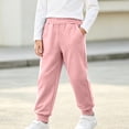 thumbnail image 5 of Cethrio Girls Cotton Sweatpants Size 10-12, Running Casual Elastic Waist Elastic Bottom Athletic Joggers with Pockets Pink, 5 of 7
