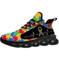 thumbnail image 3 of Uminder Womens Walking Shoes Autism Awareness Sneakers Black Shoes Size 13, 3 of 5