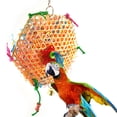 thumbnail image 1 of Flmtop Parrot Bird Bites Climb Chew Toy Hanging Brushed Paper Strip Rope Pet Cage Decor Random Color, 1 of 8