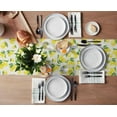thumbnail image 3 of Table Runner Dresser Scarves 72 Inch Long, Farmhouse Watercolor Yellow Lemon Linen Dining Table Runners Fruit and Green Leaf on Burlap Tabletop Scarf for Wedding Holiday Party Kitchen, 3 of 7