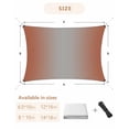 thumbnail image 6 of Sun Shade Sail 14x18Ft Ombre Abstract Gradient Burnt Orange and Gray Uv Block Sunshade Canopy Outdoor Shade Cover Rectangle Shade Cloth For Patio Garden Yard Deck Pergola, 6 of 6