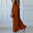 thumbnail image 2 of Solid Color Loose Pleated Wide-leg Casual Pants, 2 of 10