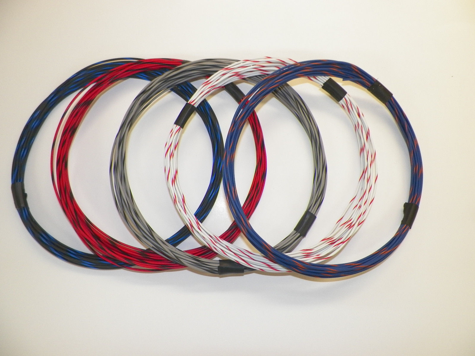 18 GXL HIGH TEMP AUTOMOTIVE WIRE 5 STRIPED COLORS 10 FEET EACH 50 FEET