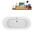 thumbnail image 3 of 67" Streamline N1121BNK-BNK Clawfoot Tub and Tray With External Drain, 3 of 7