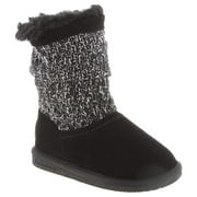 Bearpaw Girl's Donna Youth Snow Boots Black Suede 13 Little Kid M