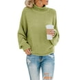 thumbnail image 1 of Sherrylily Fall Women Turtleneck Sweaters Batwing Pullover Winter Loose Knit Jumper, 1 of 7