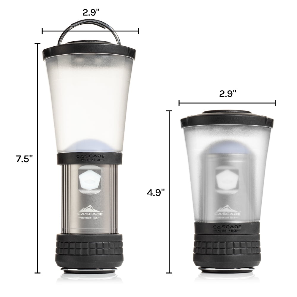 Cascade Mountain Tech Convertible Lantern & Flashlight, 500 Lumens, Water Resistant – Light Blue, 6oz