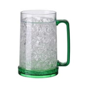 witspace Home Freezer Beer Mugs, Double Wall, Insulated with Liquid Gel Plastic Freezable Glasses, 15 oz Beer Glass for Freezer, Chiller Frosty Cup, Frozen Ice Freezy Mug, Freezer Cups