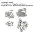 thumbnail image 3 of 9mm Head Dia. Knobs Pull Handle with Screws Zinc Alloy Silver 10Pack, 3 of 6