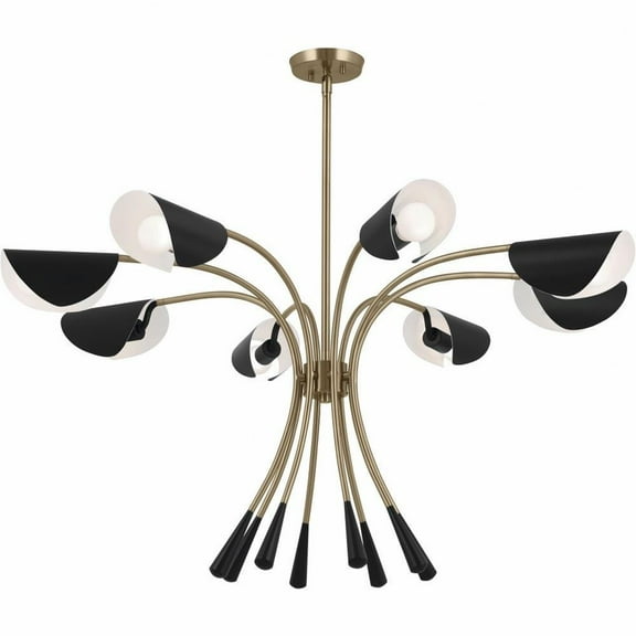 8 Light Chandelier-22.5 inches Tall and 45.5 inches Wide-Champagne Bronze/Black Finish Bailey Street Home 147-Bel-5016854