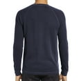 thumbnail image 3 of CVLIFE Men Summer Tops Crew Neck Blouse Henley T Shirts Ribbed Long Sleeve Basic Tee Daily Wear Pullover Navy Blue L, 3 of 6