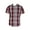 Brookside Plaid Scooter, variant on Men's Short Sleeve Button Down Collared Poplin Shirt (Brookside Plaid Scooter, M)