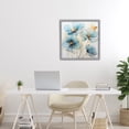 thumbnail image 3 of Stupell Industries Contemporary Sapphire and Gold Florals Gray Framed Giclee Art, 17 x 17, by Creative Studio, 3 of 8