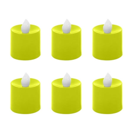 

Night Light Halloween 6Pack Orange Tea Light Candles Battery Powered LED Tea Lights With Warm White Pumpkins For Halloween Party Lights