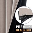 thumbnail image 5 of CURTAINKING Blackout Curtains for Bedroom, Faux Linen Curtains 84 Inch Length for Living Room, Thermal Insulated Drapes, Grommet Top Window Treatments, 1 Panel Taupe, 5 of 10