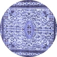 thumbnail image 1 of Ahgly Company Machine Washable Indoor Round Persian Blue Traditional Area Rugs, 7' Round, 1 of 4
