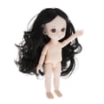 thumbnail image 3 of 13 articudo articudo móvil desnudo articuda cuerpo de muñeca con peluca de cabellero accesorio de piezas de bricoje 16cm Cabello negro Yotijar BJD Doll Body, 3 of 7