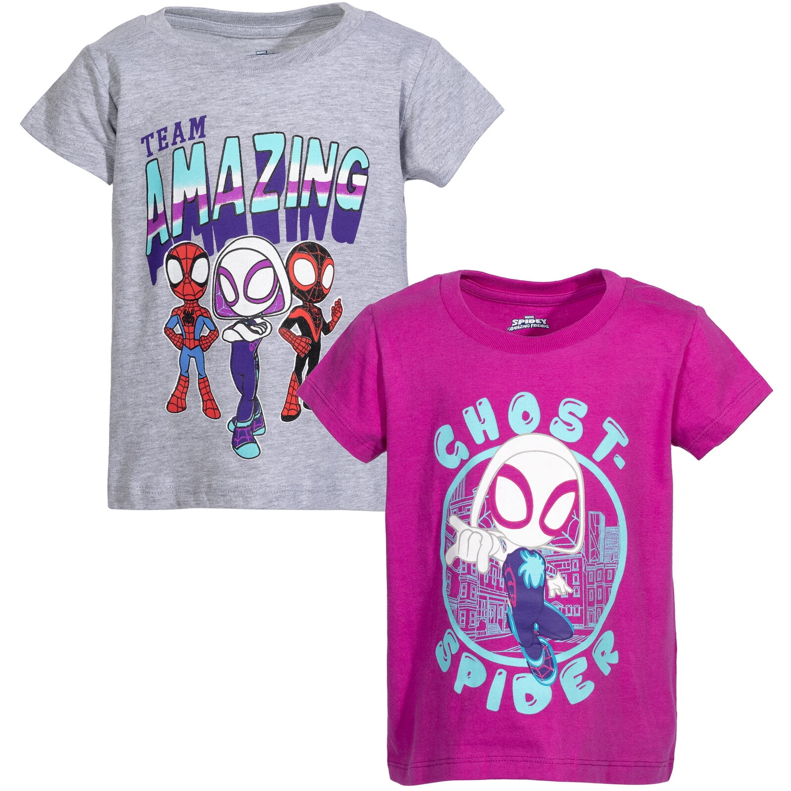 Marvel Spidey And His Amazing Friends Toddler Girls 2 Pack T Shirts