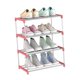 thumbnail image 3 of Bearachild Zapatero de 4 niveles, organizador de zapatos de acero inoxidable multicapa, estante de almacenamiento para puerta de entrada, azul Almacenamiento y organización del hogar rosado 4 capas Bearachild HA003484-05, 3 of 6