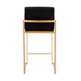 thumbnail image 4 of Fuji Contemporary High Back Counter Stool In Gold Steel And Black Velvet - Set Of 2, 4 of 7