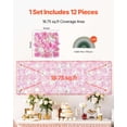 thumbnail image 6 of VEVOR 3D Flower Wall Panel, 12 Pcs 15 x 15 inch, Artificial Floral Wall Background Mesh Backing Mat,Seamless Design&Easy Installation,Pink, 6 of 9
