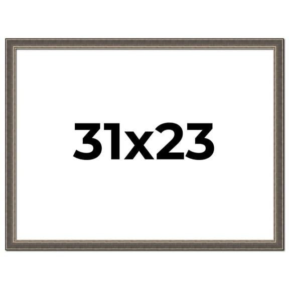 31x23 Frame Silver Real Wood Picture Frame Width 1.25 Inches | Interior Frame Depth 0.5 Inches |