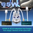 thumbnail image 3 of Cargador de teléfono de coche Avatcen, 65 W, USB C, PD30 W, QC3.0, 4 puertos, paquete de 5, 3 of 8
