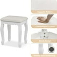 thumbnail image 5 of Tcbosik Vanity Desk with LED Touch Screen Mirror, Makeup Vanity Table with Stool and 4 Drawers, for Bedroom, White, 5 of 11
