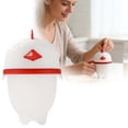 thumbnail image 2 of 1pcs Egg Cooker, Microwave Boiled Eggs Poachers Hardboiled Food Grade Rapid Egg Maker Hard Soft Boilers Cooking Accessories Kitchen Tool for Home Poached Scrambled Breakfast White, 2 of 8
