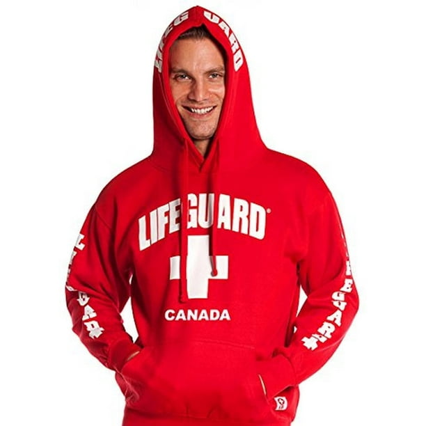 Official Guys Red Lifeguard Hoodie