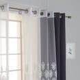 thumbnail image 3 of Aurora Home  Mix and Match Trellis Cut Out Curtains Dark Grey 96 96 Inches, 3 of 5