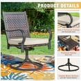 thumbnail image 6 of Sophia & William 7 Pieces Outdoor Patio Dining Set with Swivel & Fixed Wicker Chairs and Steel Table for 6, 6 of 12