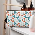 thumbnail image 5 of Picia Floral Strawberr Printed Leather Travel Toiletry Bag,Cosmetic Organizer, Makeup Travel Bag, Durable Travel Pouch, Compact Toiletry Bag, Travel Accessories, 5 of 6