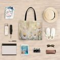 thumbnail image 6 of Canvas Tote Bag Design Print Daisy Flowers Tote, 6 of 8