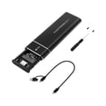 thumbnail image 2 of Caja USB 3,1 10G M.2 compatible con llave M/llave B + M, estuche rígido compacto y liviano para dispositivos de repuesto de caja externa Negro, 2 of 10