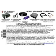Convertisseur AV composite HDMI vers 3RCA pour Roku [Roku 2, Roku 3, Roku 4, Roku Express, Roku Ultra, Roku Premiere, Roku Premiere + et Roku Streaming Stick (tous les modèles)]