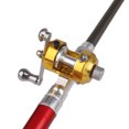 thumbnail image 3 of Red Mini Pocket Alloy Fish Baitcasting Pen Fishing Rod Pole w/ Baitcasting Reel, 3 of 9