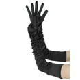 thumbnail image 5 of INSPIRE CHIC Women's Satin Extra Long Gloves Arm Length Full Fingers 1920s Evening Gloves for Dancing Party Black One Size, 5 of 6