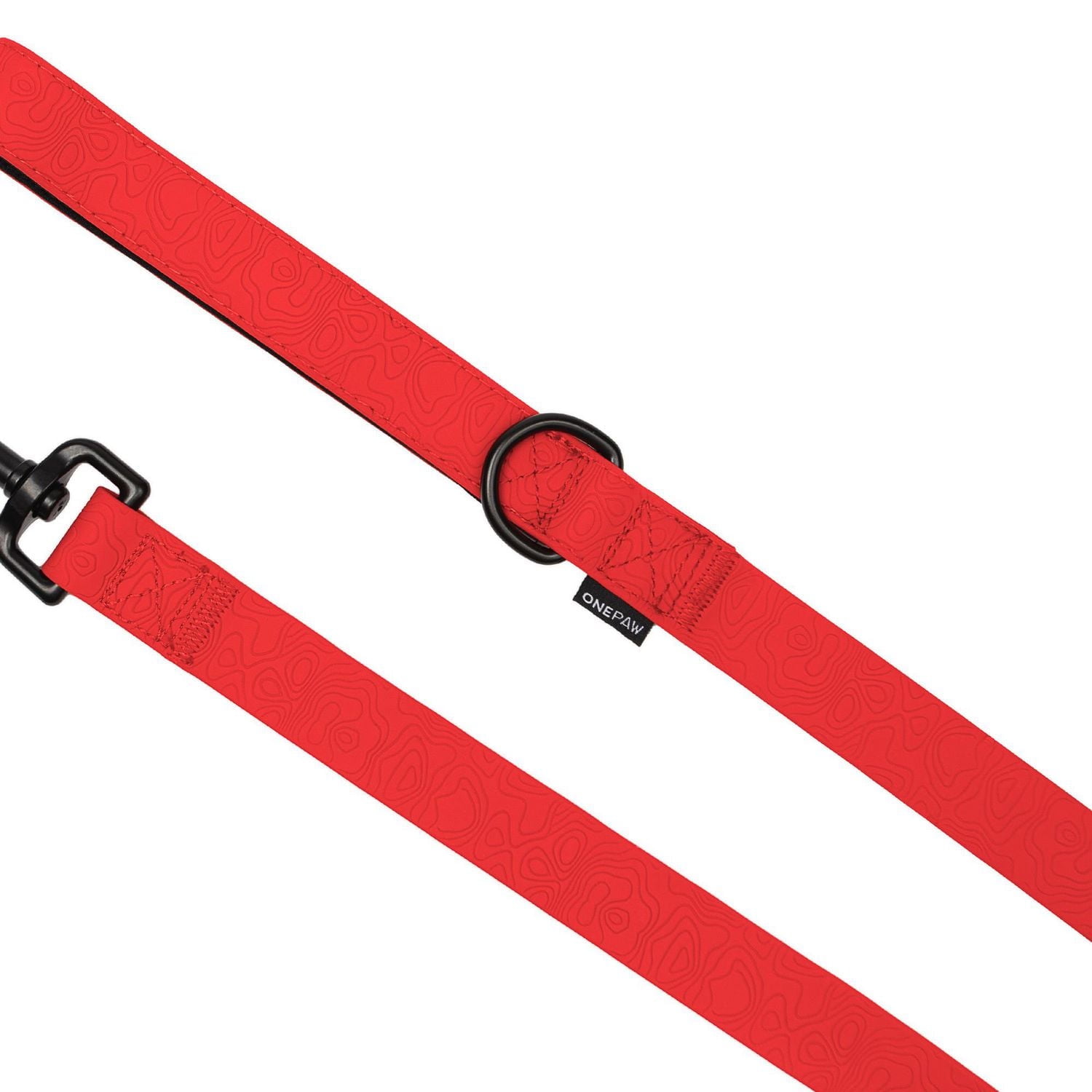 One Paw, laisse pour chien en silicone avec motif lignes ondulées et poignée rembourrée Le collier en silicone à motif de lignes ondulées