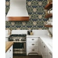 thumbnail image 6 of NextWall Dark Blue & Terra Cotta Hydrangea Floral Peel and Stick Wallpaper - 20.9 in. W x 18 ft. L Roll, 6 of 9