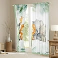 thumbnail image 3 of Castle Fairy Zebra Giraffe Lion Black Out Curtains for Child,Cartoon Wildlife Curtains Pack of 2 (42x63 Each),Tree Leaves Bedroom Curtains,Super Cozy Room Decor, 3 of 6