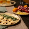 thumbnail image 2 of LEXA 12" Bamboo Round Serving Tray Set 2-Piece Small Handcrafted Wooden Trays for Food, Ottoman, Coffee Table, Kitchen, Charcuterie, or Décor, 2 of 9