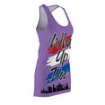 thumbnail image 3 of What Up Doe Women's Mini Tank Dress in Purple for 4th of July, 3 of 4