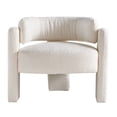 thumbnail image 2 of 34.65" Wide Upholstery Accent Chair - Stylish Armchair for Living Room or Bedroom, Comfy and Elegant-White, 2 of 9
